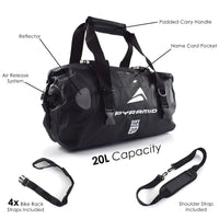pyramid waterproof 20l motorcycle duffle bag