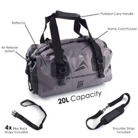 pyramid waterproof 20l motorcycle duffle bag