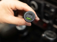 quad lock dual usb car charger 12v