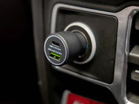 quad lock dual usb car charger 12v