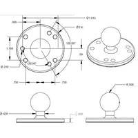 ram mounts cradle adapter