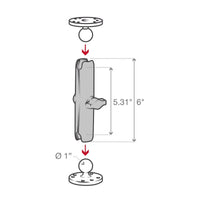 ram mounts double socket arm