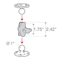 ram mounts double socket arm