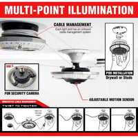risk racing multi point illumination motion garage ceiling light