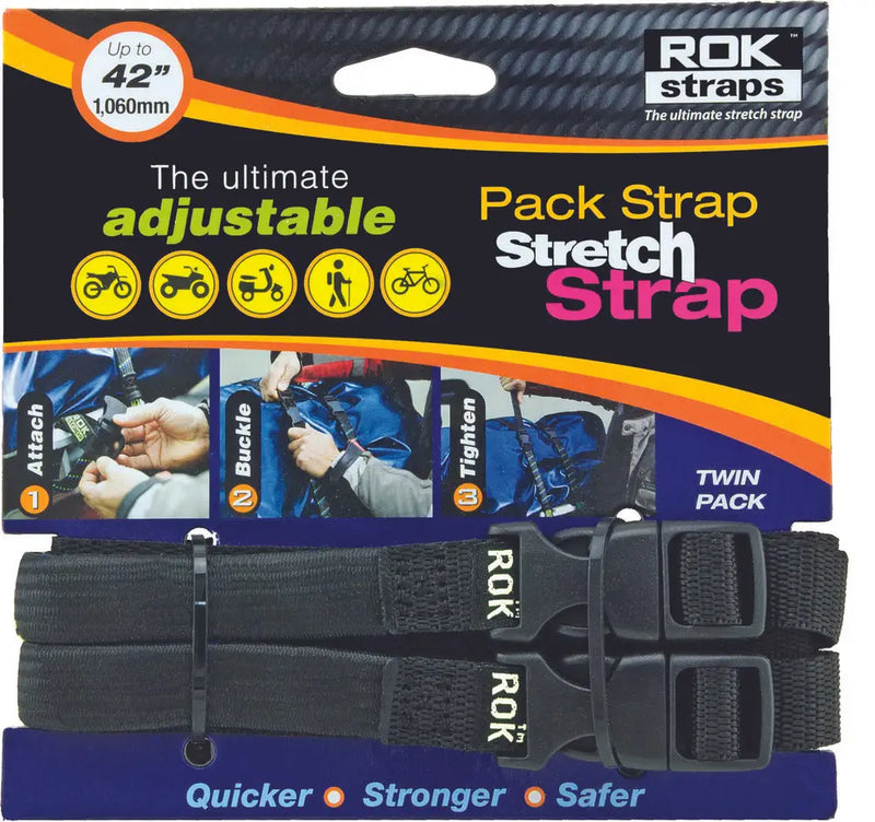 rok straps adjustable motorcycle straps black