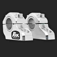 rox motorcycle handlebar risers 1 1 4 block offset risers for 7 8 or 1 1 8 handlebar