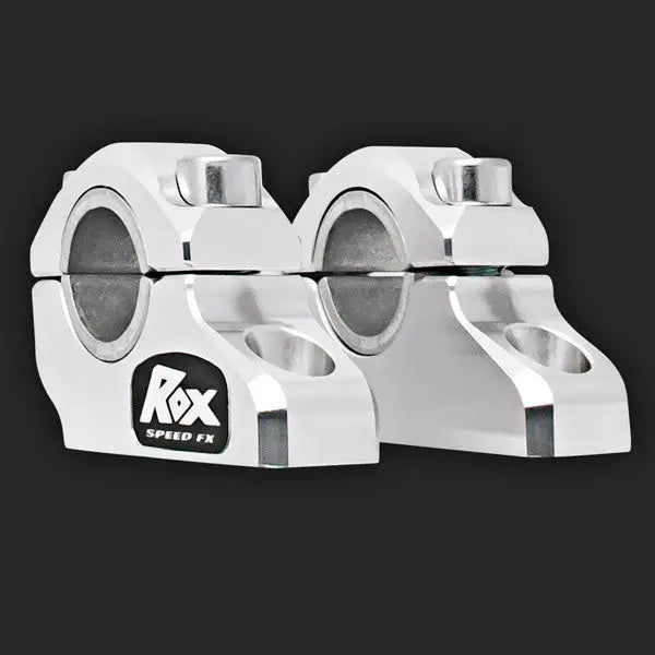 rox motorcycle handlebar risers 1 1 4 block offset risers for 7 8 or 1 1 8 handlebar