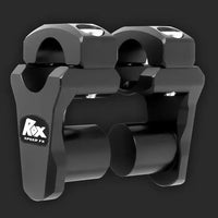 rox motorcycle handlebar risers 1 3 4 pivoting for 1 1 8 handlebar