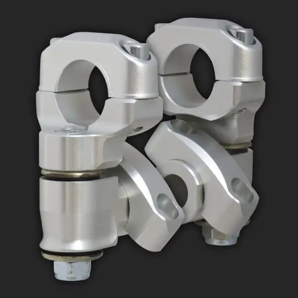 rox motorcycle handlebar risers 2 anti vibration pivoting for bmw r1200 1250 adv silver