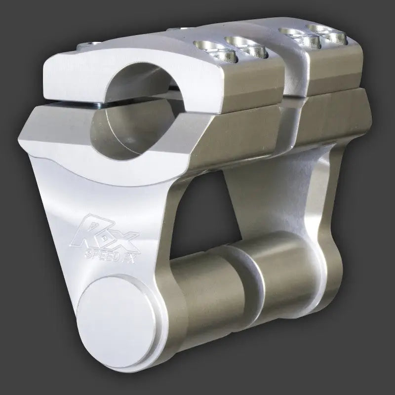 rox motorcycle handlebar risers 2 deluxe pivoting for 7 8 handlebar silver