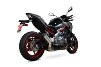 scorpion exhausts red power slip on kawasaki z900 2017 2023