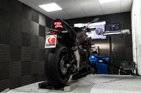 scorpion exhausts red power slip on kawasaki zh2