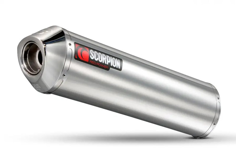 scorpion factory oval slip on exhaust hyosung 650gt 2006 2009 stainless steel