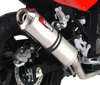 scorpion factory oval slip on exhaust hyosung 650gt 2006 2009 stainless steel