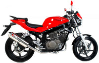 scorpion factory oval slip on exhaust hyosung 650gt 2006 2009 stainless steel