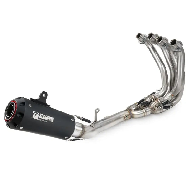 scorpion red power full system exhaust kawasaki zx 4rr 2024