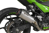 scorpion red power slip on exhaust kawasaki ninja 400 2018 2023