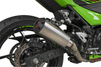 scorpion red power slip on exhaust kawasaki ninja 400 2018 2023