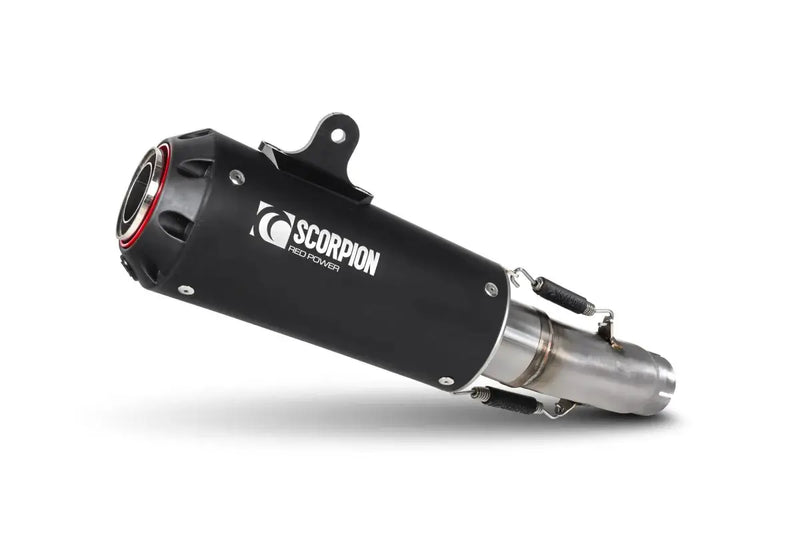 scorpion red power slip on exhaust ninja 7 hybrid