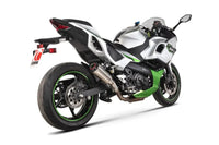 scorpion red power slip on exhaust ninja 7 hybrid