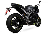 scorpion red power slip on exhaust triumph speed triple 1050 r s 2018