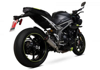 scorpion red power slip on exhaust triumph speed triple 1050 r s 2018