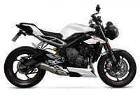 scorpion red power slip on exhaust triumph street triple 765r 2020