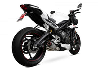 scorpion red power slip on exhaust triumph street triple 765r 2020