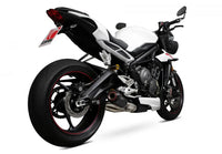 scorpion red power slip on exhaust triumph street triple 765r 2020