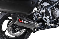 scorpion serket parallel slip on exhaust triumph tiger sport 800 2025 with panniers