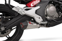scorpion serket slip on exhaust cfmoto 650 mt stainless steel