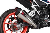 scorpion serket taper slip on exhaust ktm 125 duke 2021 2023