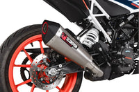 scorpion serket taper slip on exhaust ktm 125 duke 2021 2023