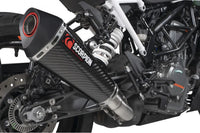scorpion serket taper slip on exhaust ktm 390 duke 2021