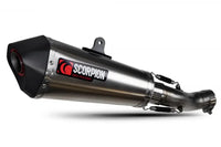 scorpion serket taper slip on exhaust triumph speed triple 1050 r s 2018