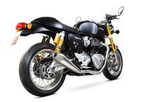 scorpion de cat exhaust header pipes triumph thruxton thruxton r stainless steel 2016 2020