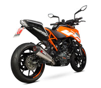 scorpion serket taper slip on exhaust ktm duke 125 2017 2019