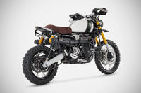 zard exhaust racing hgh mount full system triumph scrambler 1200 2019 2023
