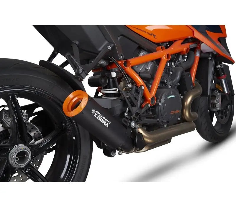 speedpro cobra spx o series ktm 390 duke 2021 black with orange cap