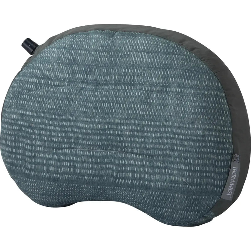 therm a rest inflatable airhead pillow blue woven dot