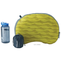 therm a rest inflatable airhead pillow yellow woven