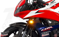tst led front flushmount turn signals honda cbr250r cbr300r grom select models