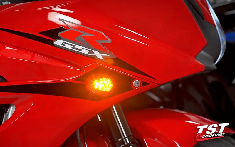 tst led front flushmount turn signal honda suzuki yamaha models