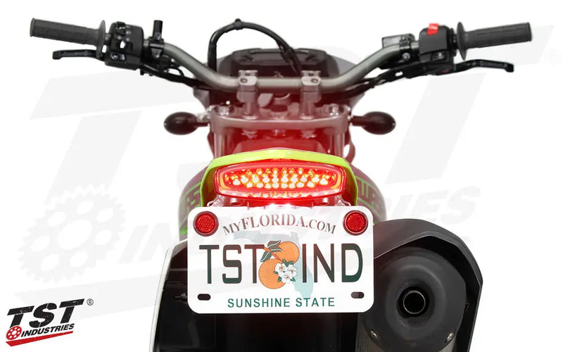 tst led integrated tail light fender eliminator system kawasaki klx230 sm