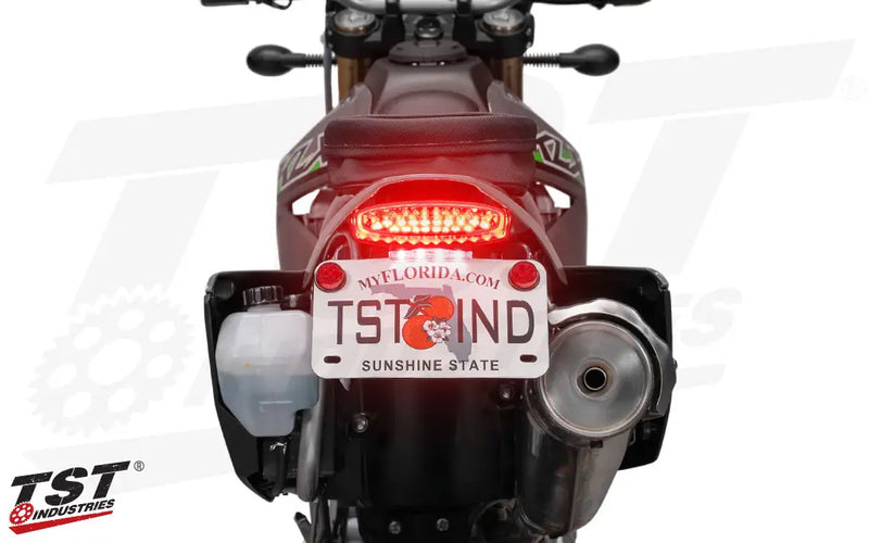 tst led integrated tail light fender eliminator system kawasaki klx300 sm 2024