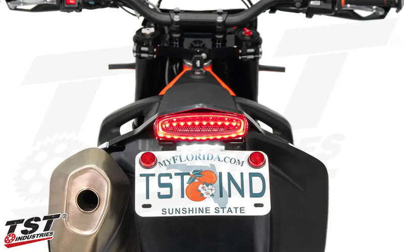 tst led integrated tail light fender eliminator system ktm 690 smc r enduro