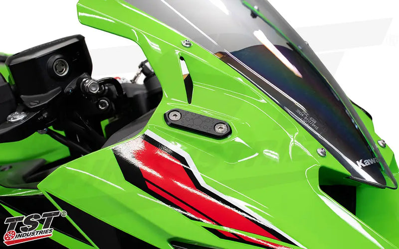tst mirror block off plates select kawasaki ninja motorcycles
