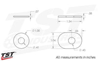 tst pod turn signal mount adapter kit 4