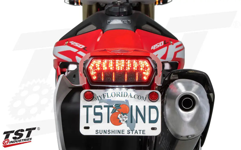 tst programmable sequential led integrated tail light honda crf450l crf450rl