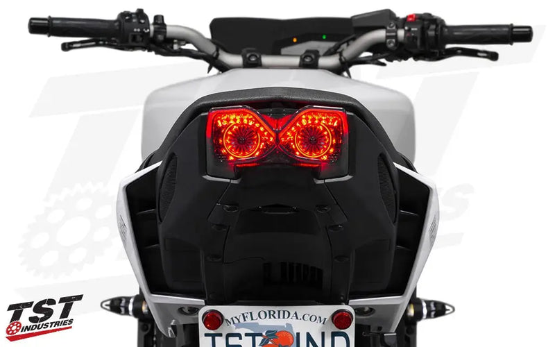 tst programmable sequential led integrated tail light yamaha fz 09 mt 09 2017 2020